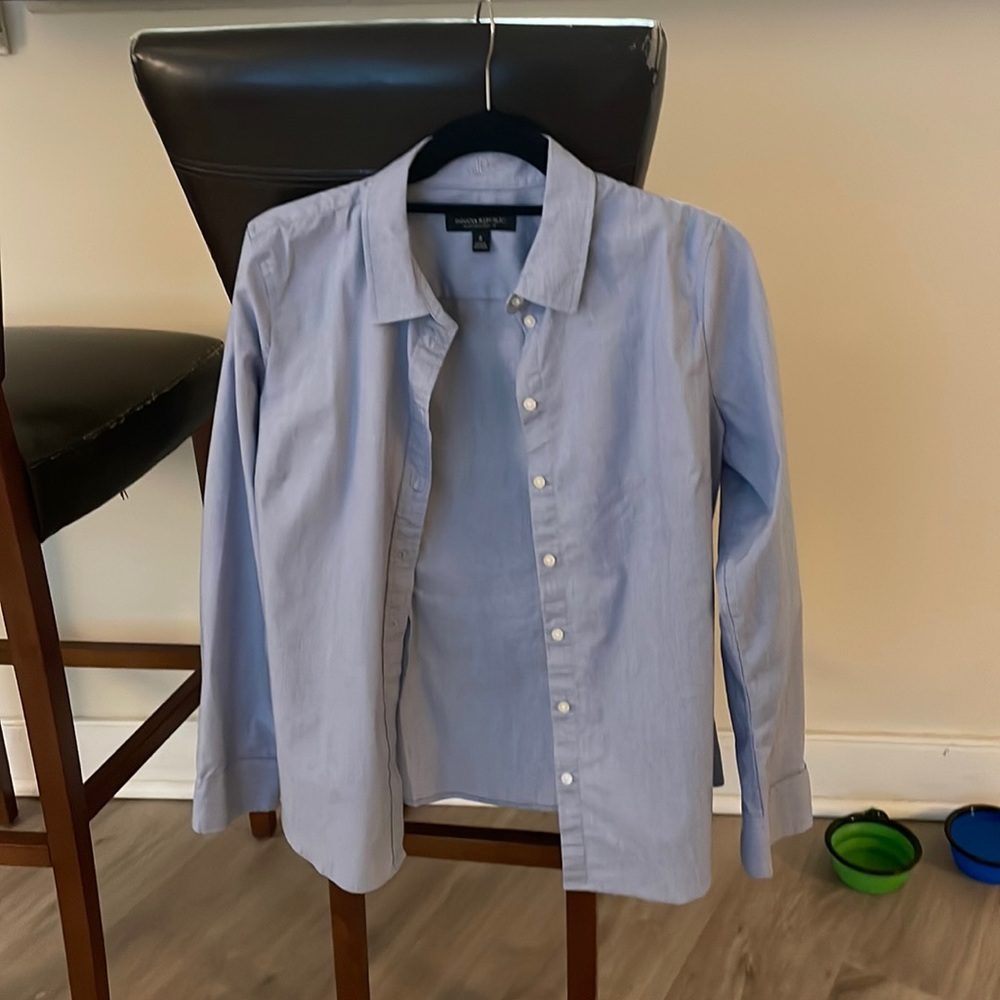 Banana republic blue button up shirt